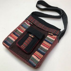 Handcraft Purse Wool Nepal EUC